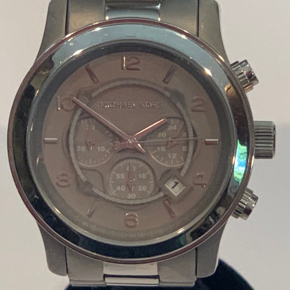 Michael Kors Gunmetal Titanium Runway Watch - Picture 2 of 5